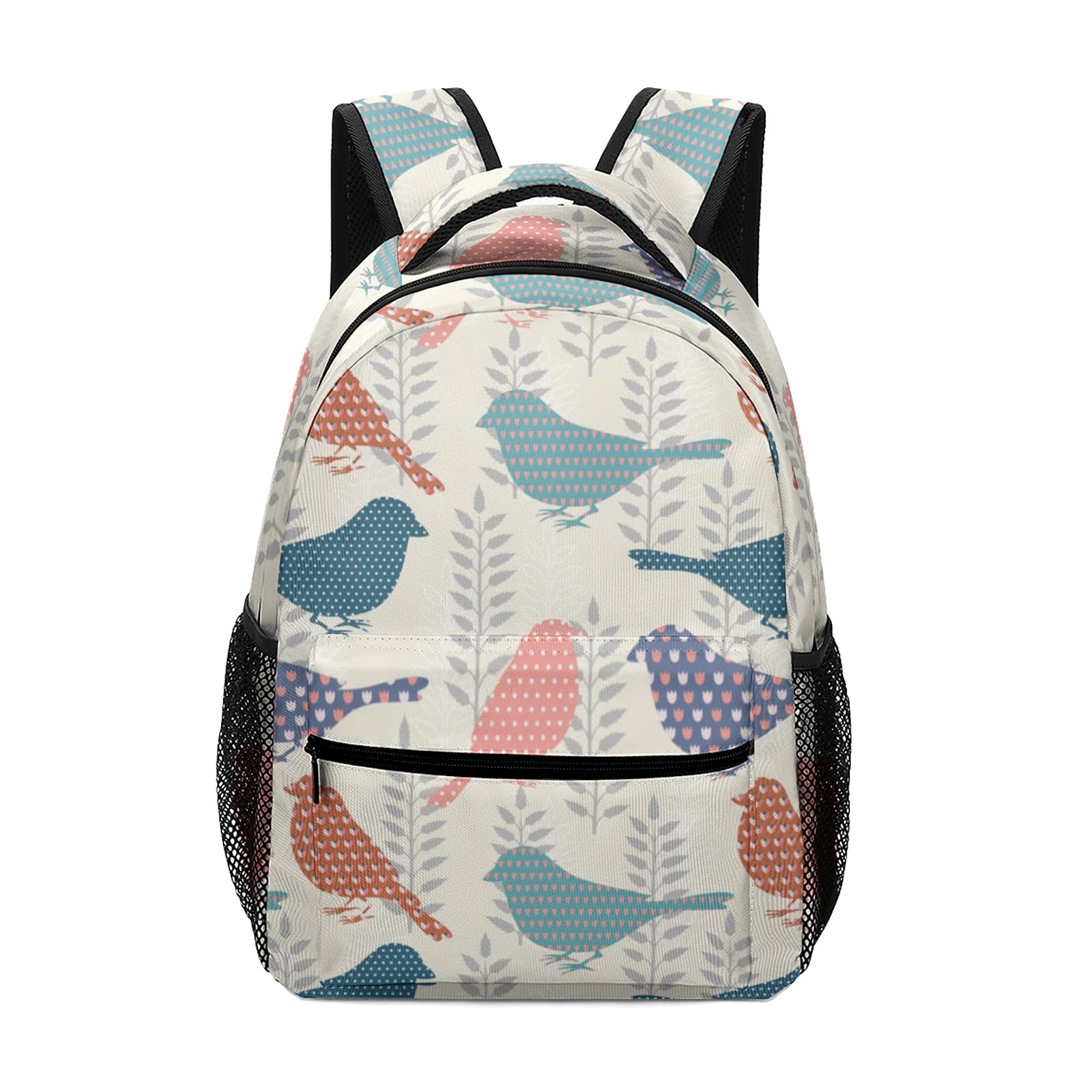 Floral Bird Kids Backpack - Adjustable School Bookbag for Boys & Girls, Lightweight Travel Backpack for Students - Perfect for School, Day Trips & Outdoor Adventures
