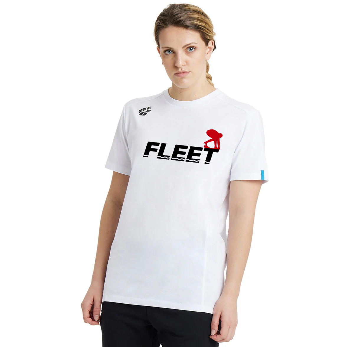 FLEET Arena Unisex Team Panel T-Shirt with Custom Logo - Comfortable Cotton Tee for Sports Teams, Events & Casual Wear