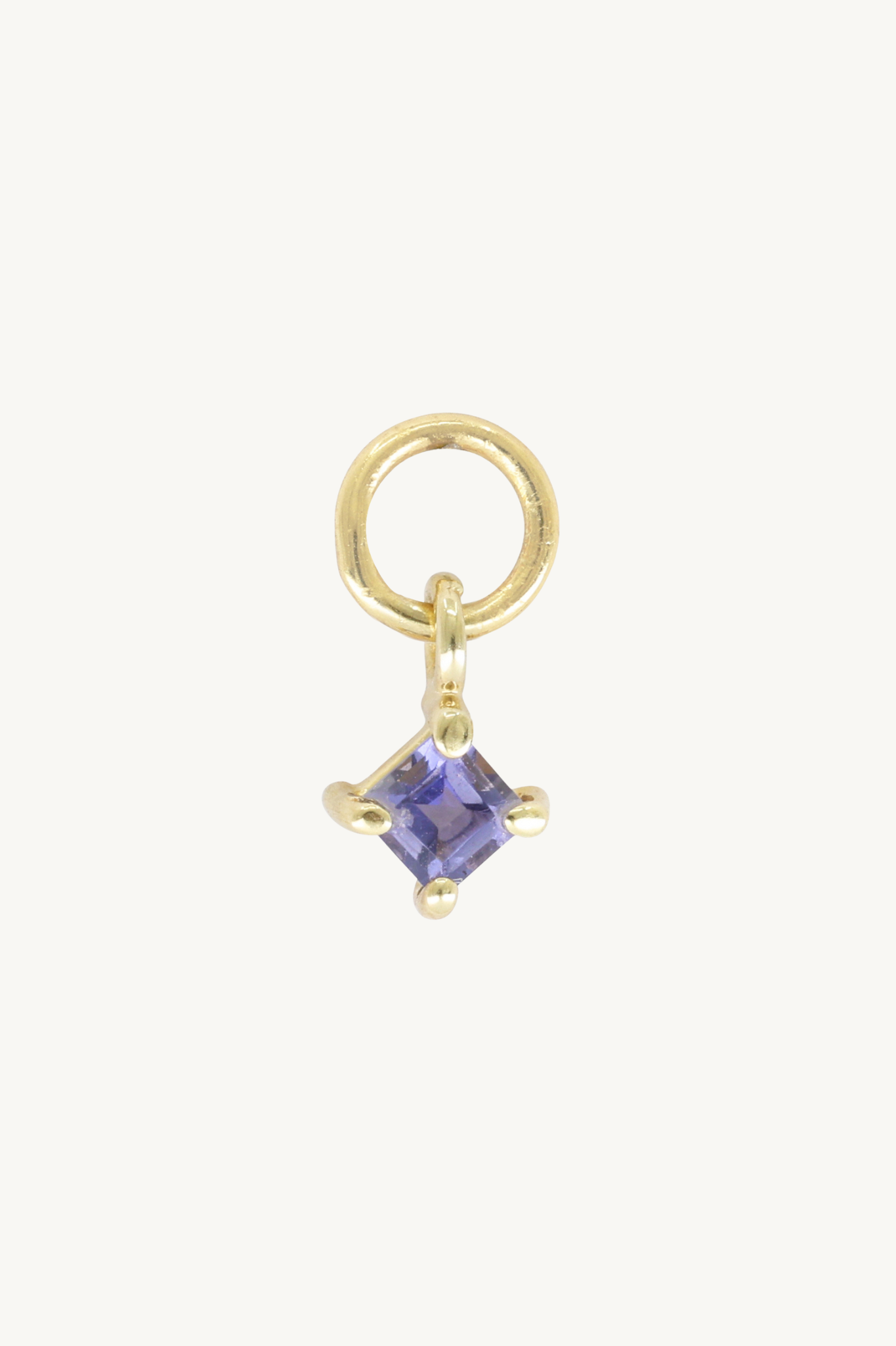 Elegant Petite Iolite Gold Charm Pendant - Perfect for Necklaces, Bracelets & Gifts | Dainty Jewelry for Everyday Wear & Special Occasions