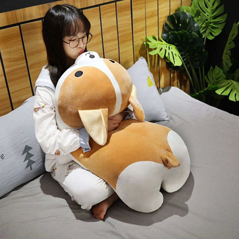 85cm Giant Cute Corgi Dog Plush Toy - Soft Stuffed Animal Puppy Pillow, Kawaii Lovely Doll for Kids | Perfect Christmas Gift, Birthday Present & Home Decor Cuddly Companion