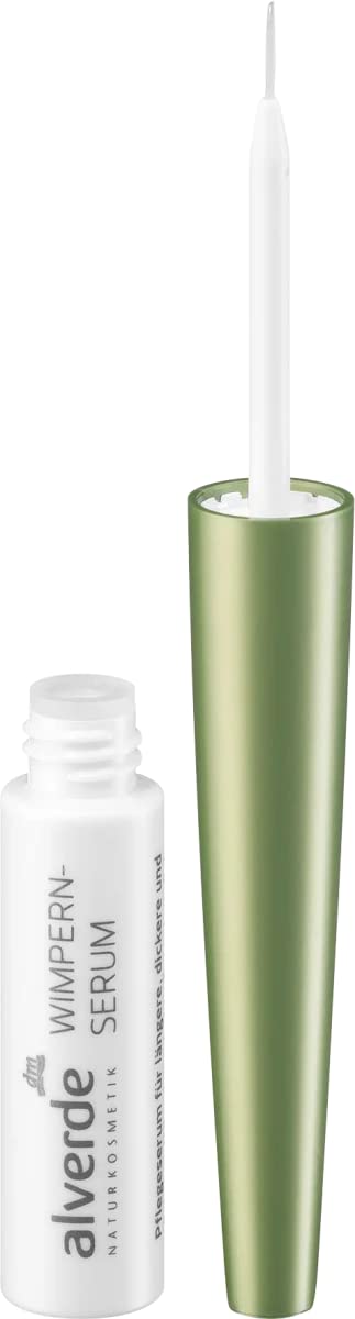 Alverde Natural Cosmetics Eyelash Serum - Lash Growth Booster 3ml for Longer, Thicker Lashes | Vegan & Cruelty-Free | Perfect for Nighttime Lash Care & Special Occasions