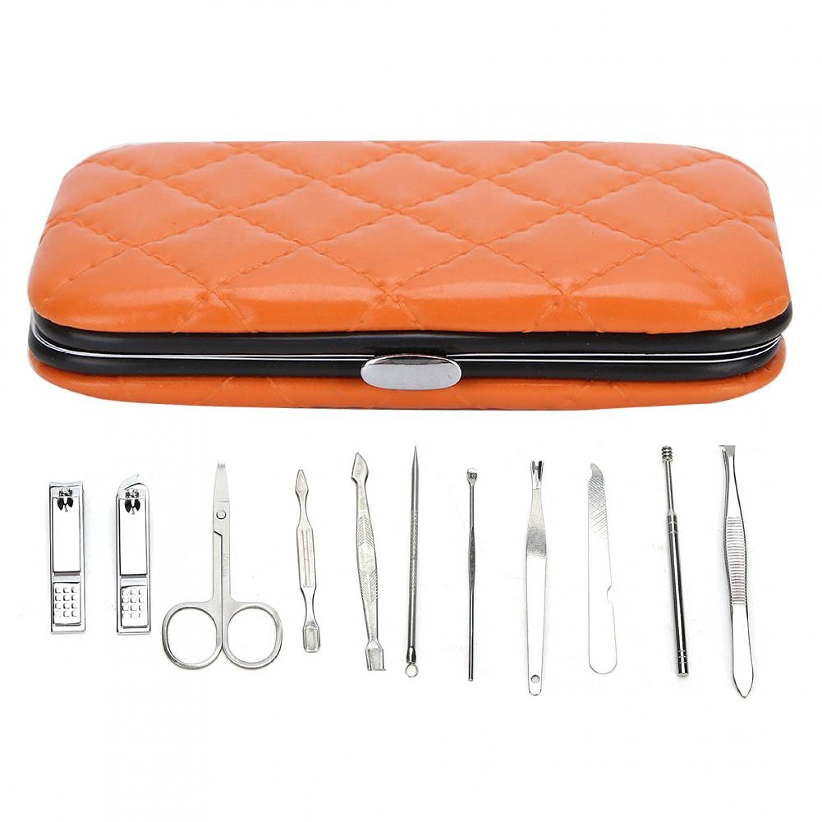 Professional Manicure & Pedicure Kit - Stainless Steel Nail Clippers Set with Nail File, Cuticle Pusher & Tweezers - Travel & Salon Essentials for Home Grooming & Self Care