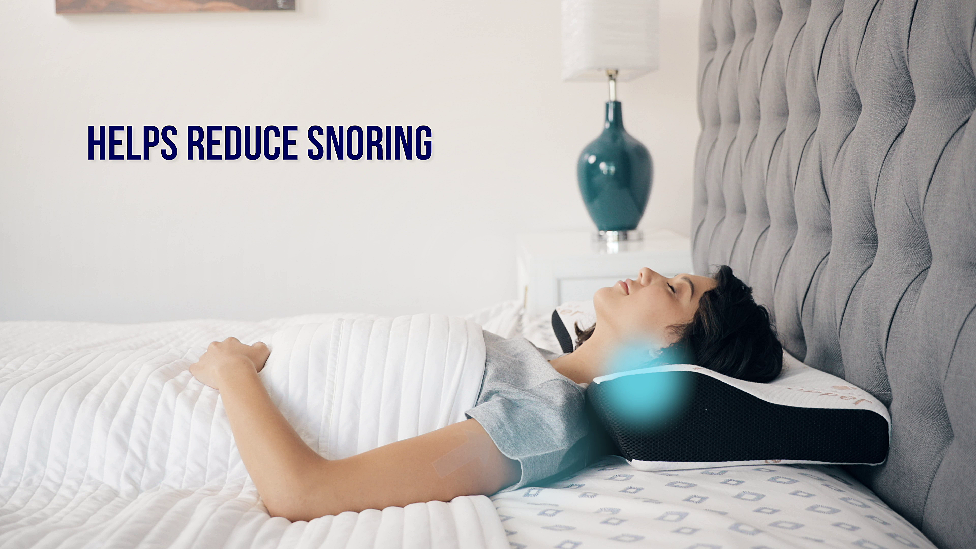 Copper Anti-Snoring Pillow for Better Sleep - Orthopedic Neck Support Pillow for Side, Back & Stomach Sleepers - Ideal for Snoring Relief & Improved Breathing at Night