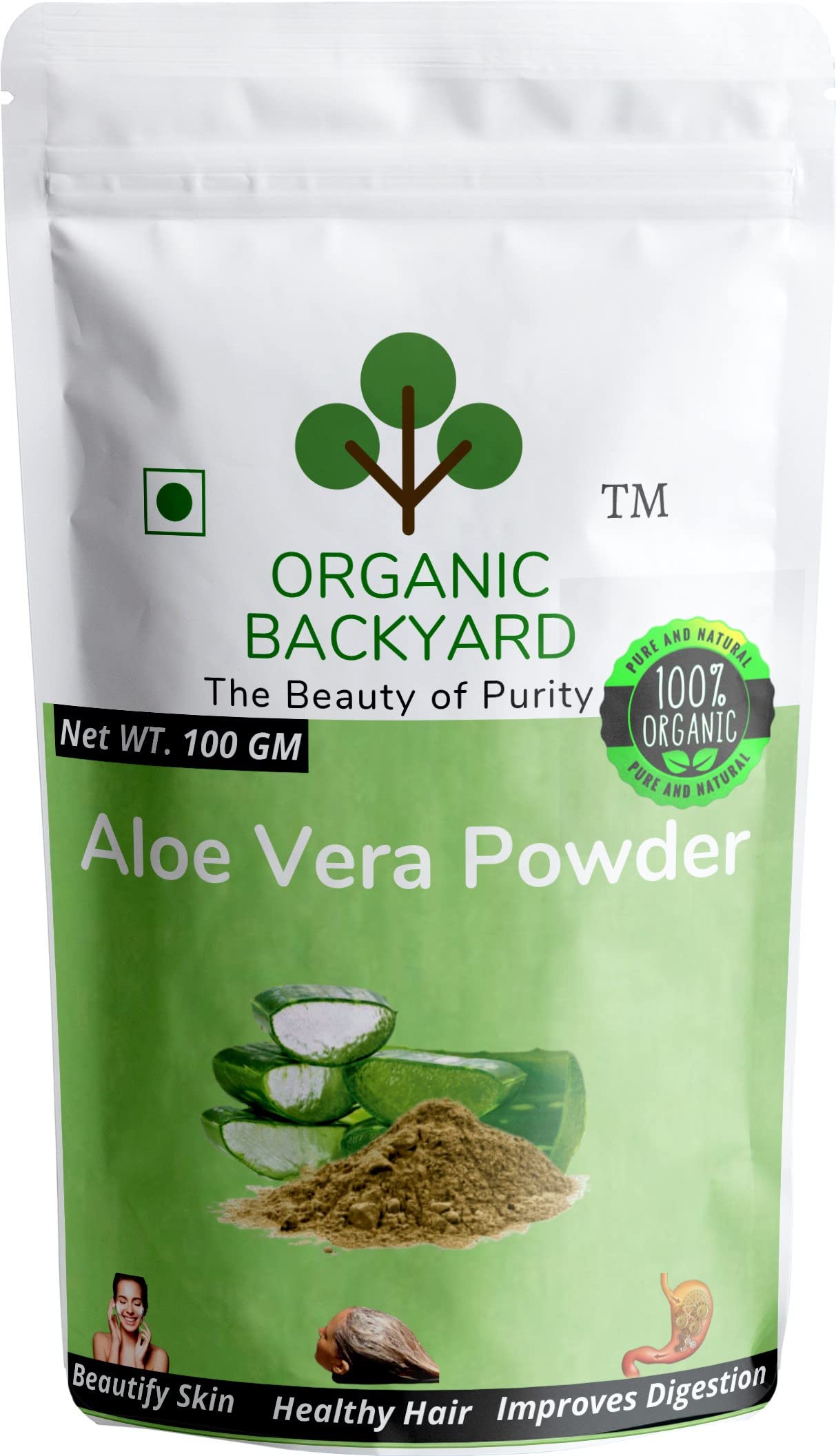Organic Aloe Vera Powder 100% Natural for Face Care & Skin Hydration - 1 Pack | DIY Face Masks, Smoothies, Sunburn Relief & More