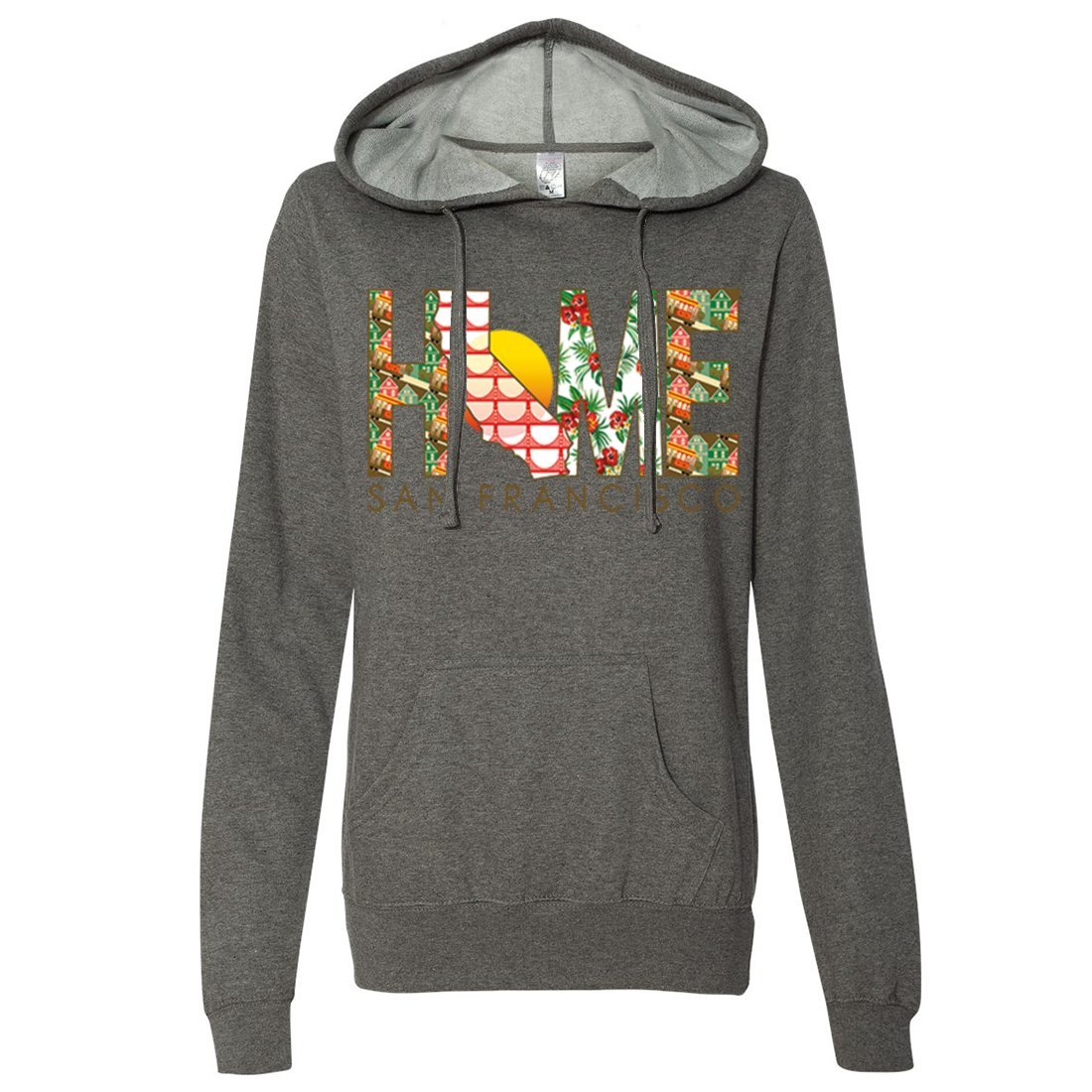 San Francisco Ladies Lightweight Fitted Hoodie - Cozy Pullover Sweatshirt for Women | Perfect for Casual Wear, Gym, and Outdoor Activities