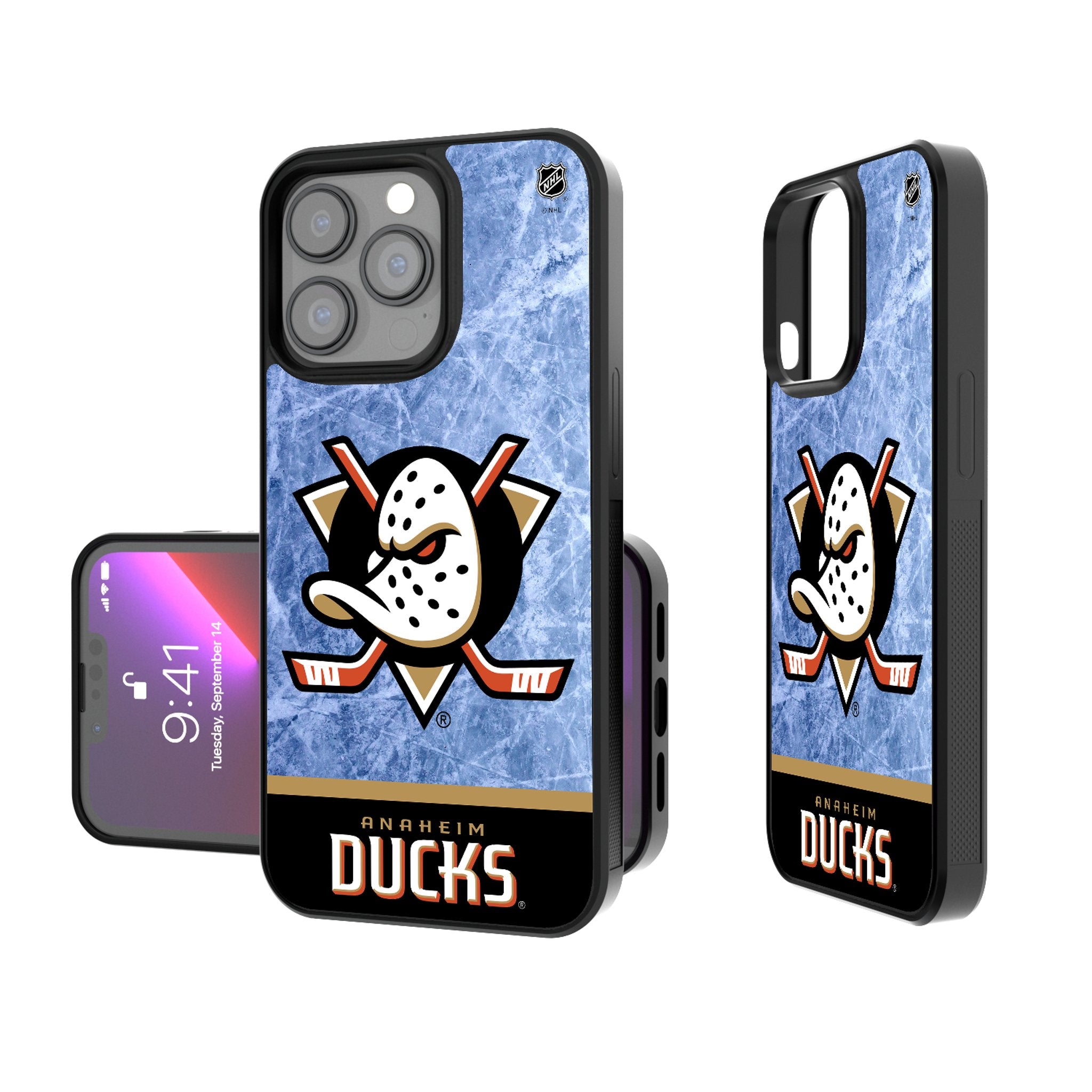 Anaheim Ducks NHL Ice Wordmark Bumper Phone Case - Shockproof Protective Cover for iPhone & Samsung - Perfect for Hockey Fans & Game Days