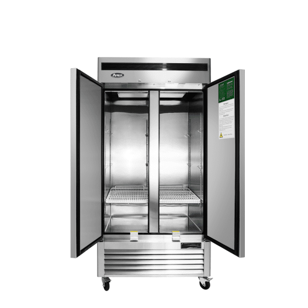 Atosa MBF8506GR 39.5 Inch Commercial Reach-In Refrigerator with 2 Solid Doors - Perfect for Restaurants, Cafes, and Catering Businesses