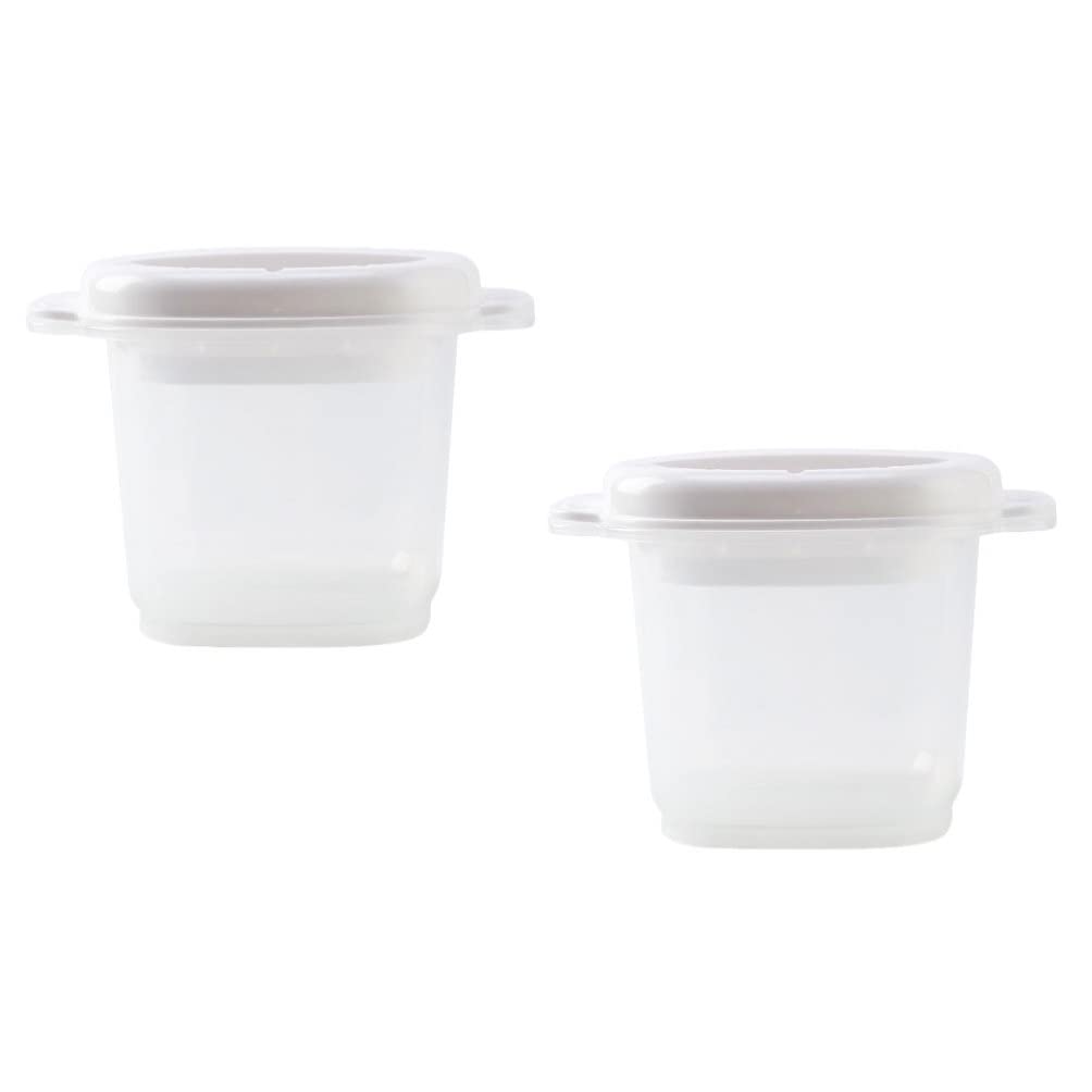 Hemoton 2-Piece Microwave-Safe Spaghetti & Rice Storage Container with Lid - BPA-Free Plastic Steamer for Vegetables, Dumplings & Eggs - Portable Food Container for Office, Home & Kitchen (White) | Perfect for Meal Prep, Leftovers & Microwave Cooking