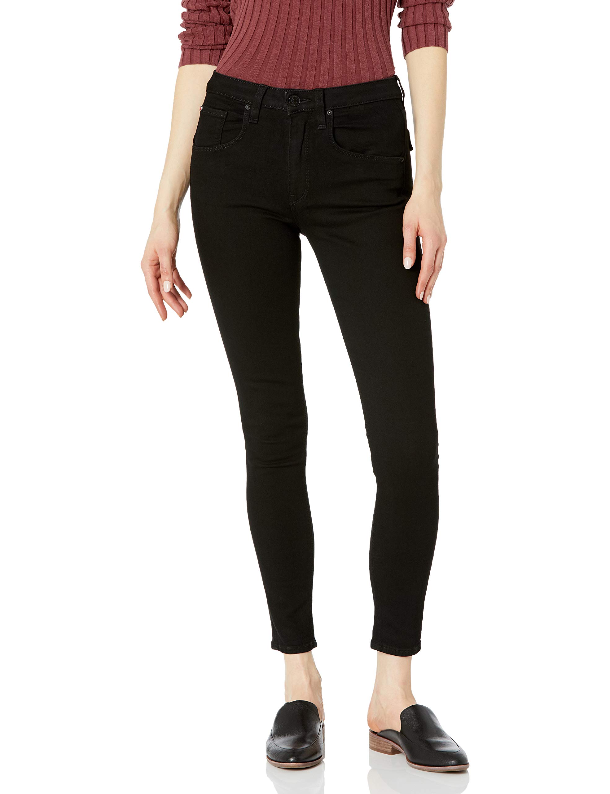 HUDSON Women's Barbara High Rise Super Skinny Jeans with Back Flap Pockets - Stretch Denim Pants for Casual Wear & Night Out
