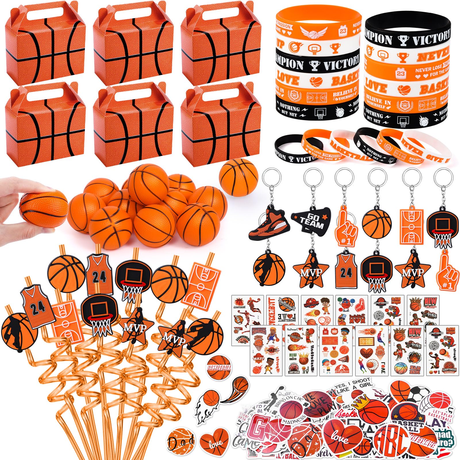Winrayk 122Pcs Basketball Party Favors - Sports Gifts, Toys & Decor for Birthday Celebrations