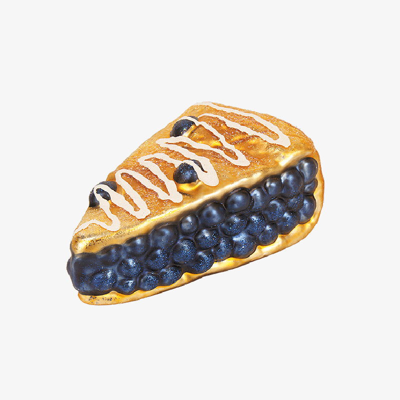 Handmade Blueberry Pie Slice Christmas Ornament - Festive Holiday Decor for Tree, Gift, and Home Decoration