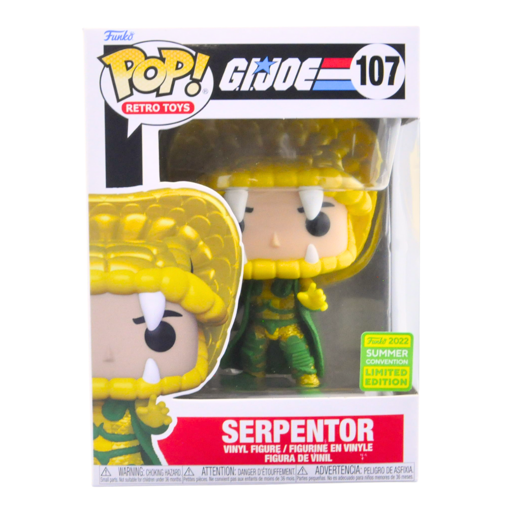 Funko Pop! Serpentor G.I. Joe Retro Action Figure - 2022 Summer Convention Exclusive Collectible Toy for Fans & Display - Perfect for Home Decor, Office Display & G.I. Joe Collections