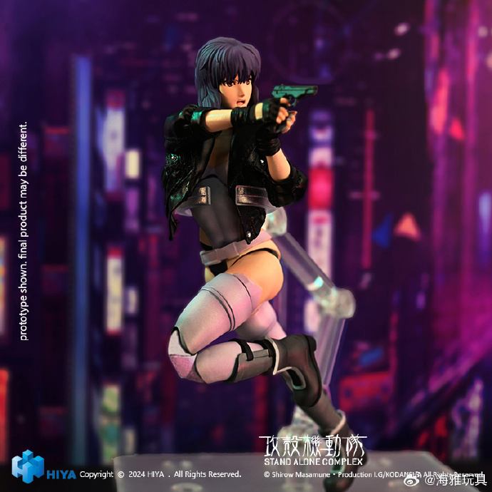 HIYA 14.5CM 1/12 Scale Motoko Kusanagi Action Figure - Ghost in the Shell Stand Alone Complex Collectible Model for Anime Fans | Perfect for Display, Photography & Cosplay Inspiration