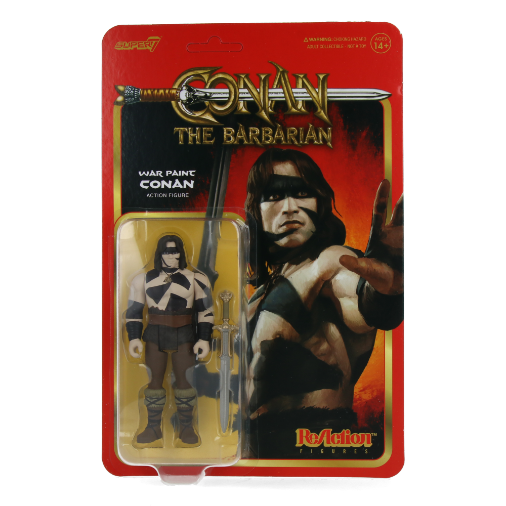 Conan the Barbarian War Paint Action Figure - ReAction Series Wave 2 - Collectible Toy for Fans & Display Scenes