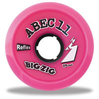 ABEC 11 Reflex BigZig 75mm 77A Pink Skateboard Wheels - 4 Pack Set for Longboard & Cruiser Skateboards - Perfect for Smooth Rides and Street Skating