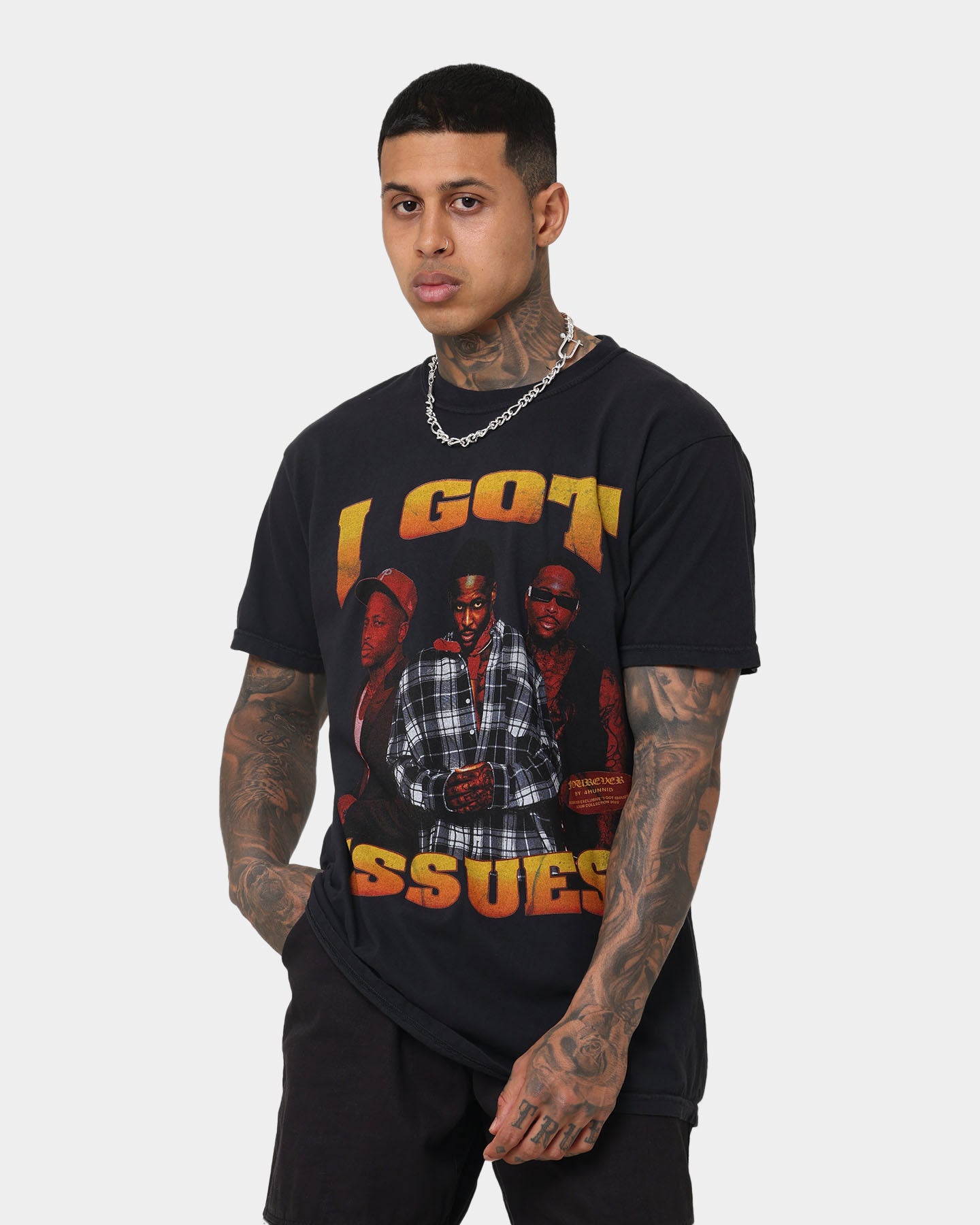 4HUNNID Forever Issues Rap T-Shirt - Black | Hip Hop Music Fan Gift for Men & Women | Perfect for Concerts, Streetwear & Casual Outfits