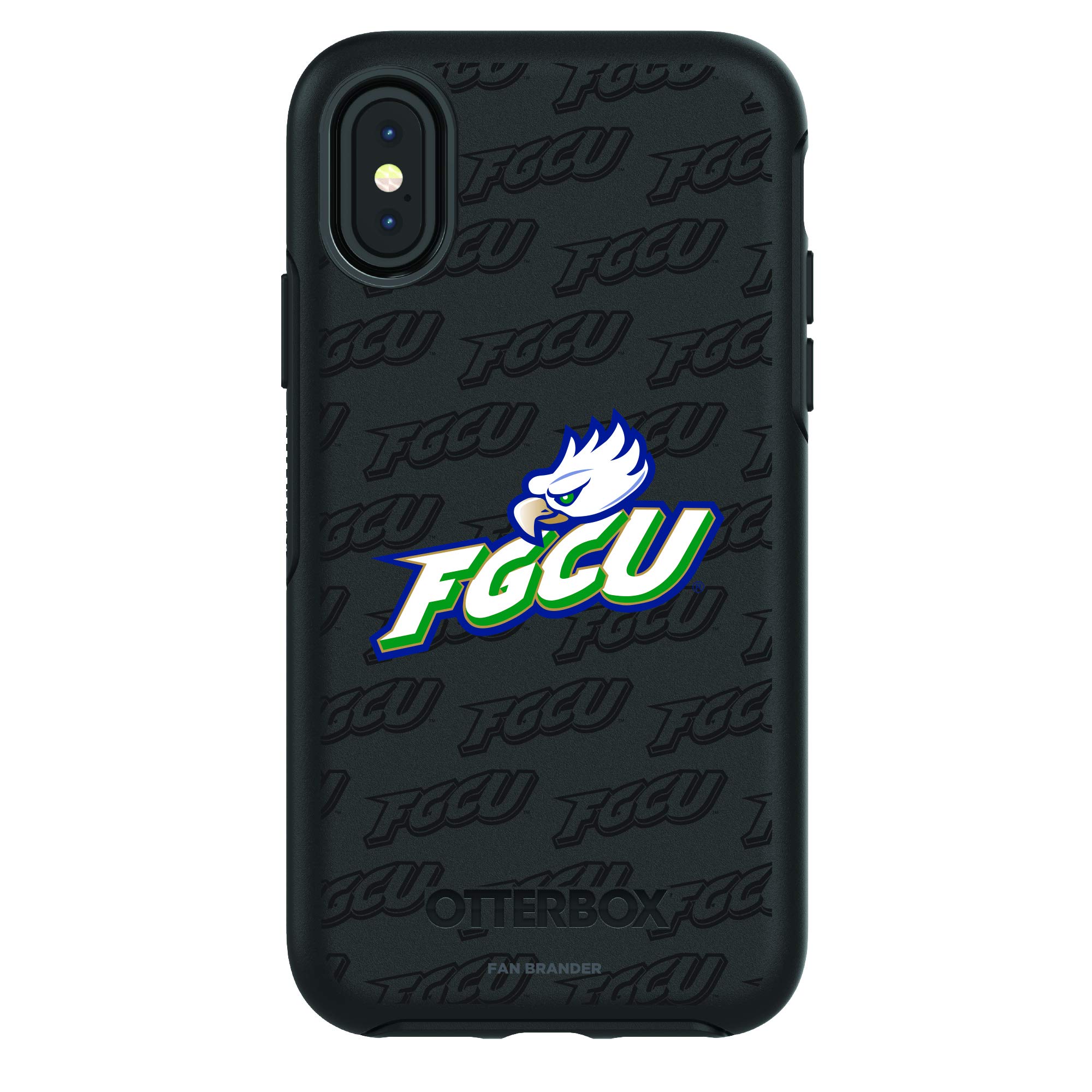 NCAA Licensed OtterBox Symmetry Series Phone Case for Apple iPhone - Repeating Wordmark Design - Durable Protection for Everyday Use & Game Day