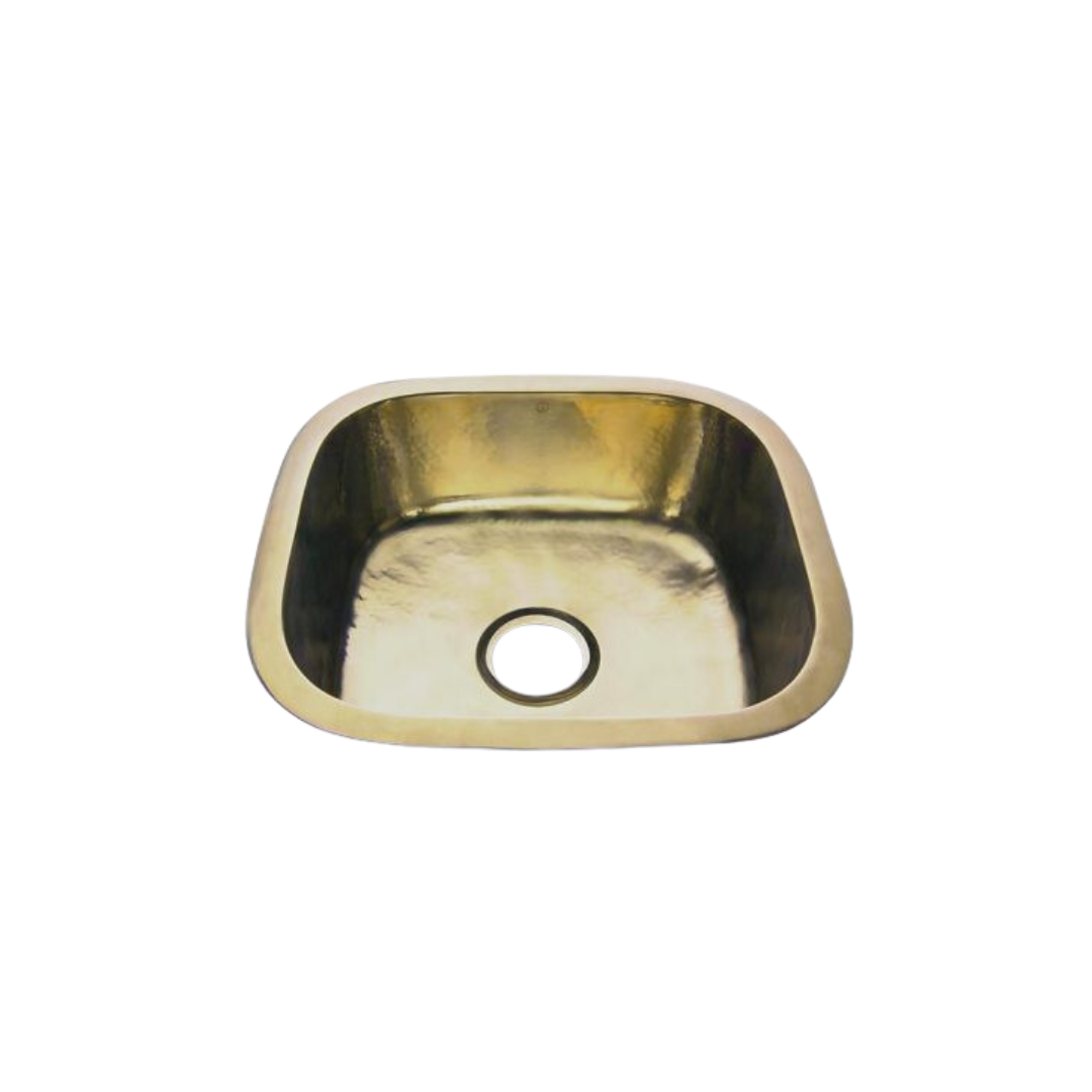 Hammered Copper Square Kitchen Sink - 18.5