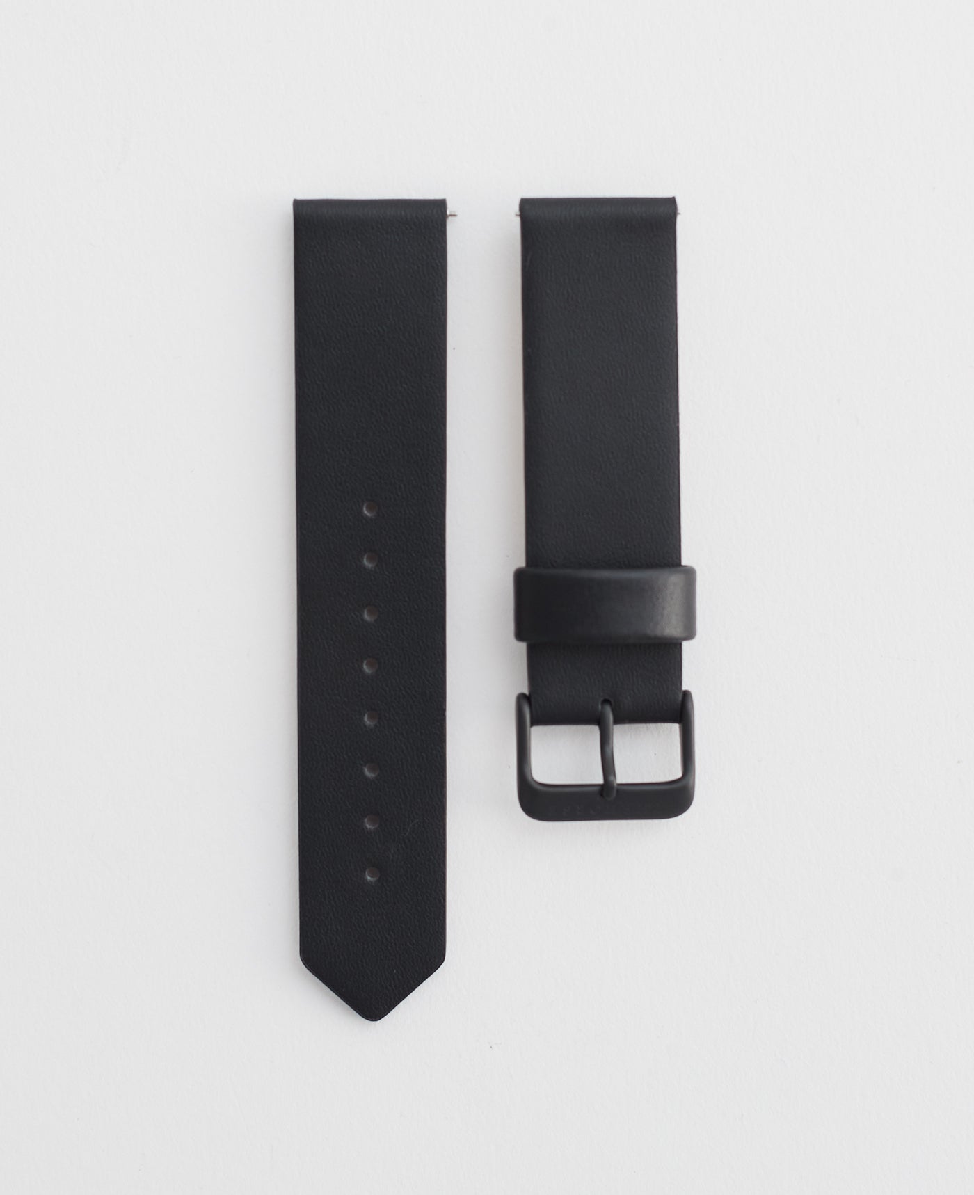 Original 20mm Black Leather & Black Steel Watch Strap - Durable Replacement Band for Men's & Women's Watches - Perfect for Dress, Casual & Business Occasions