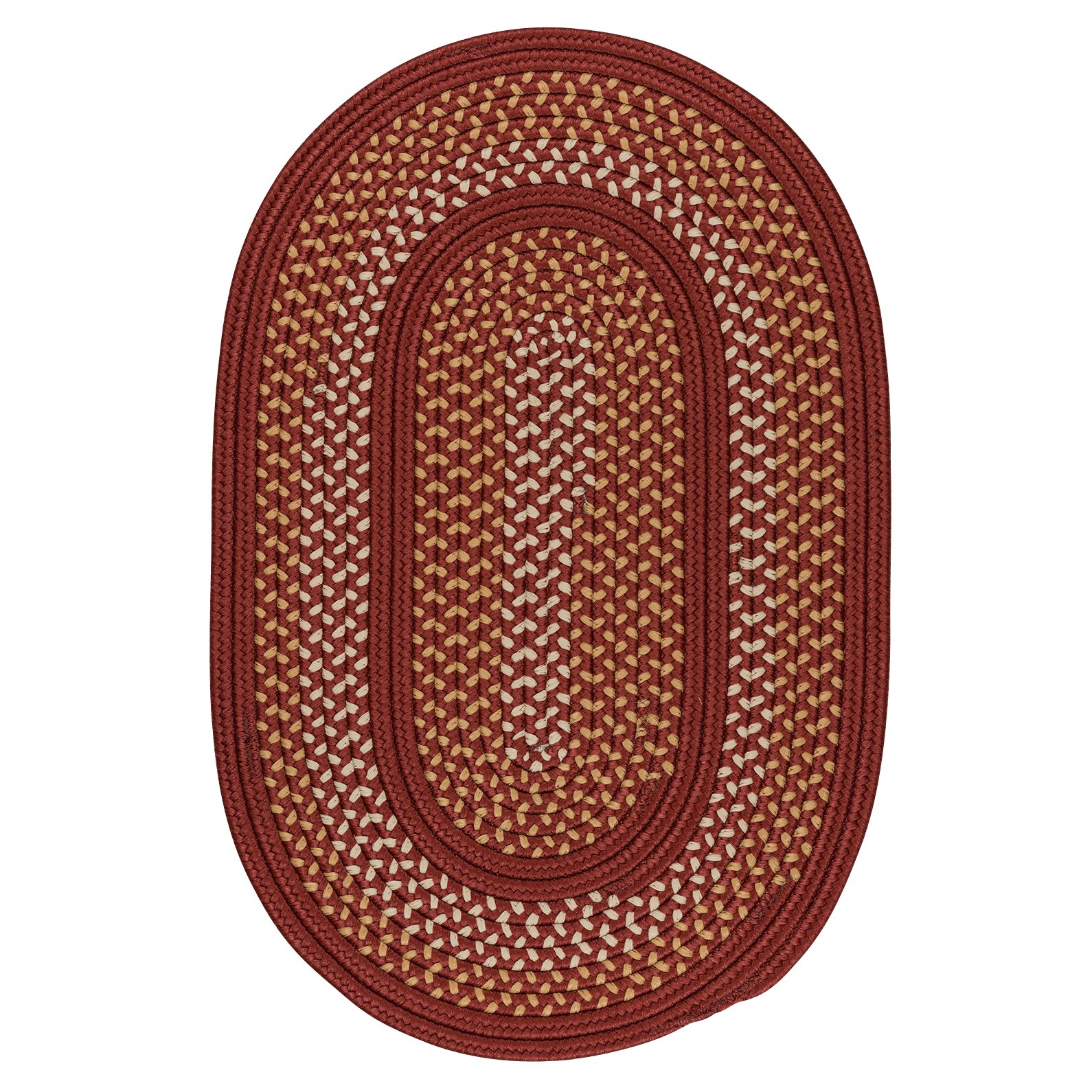 Colonial Mills Georgetown Cedar Rose 9-Foot Round Braided Rug - Soft Indoor/Outdoor Floor Mat for Living Room, Bedroom, or Patio