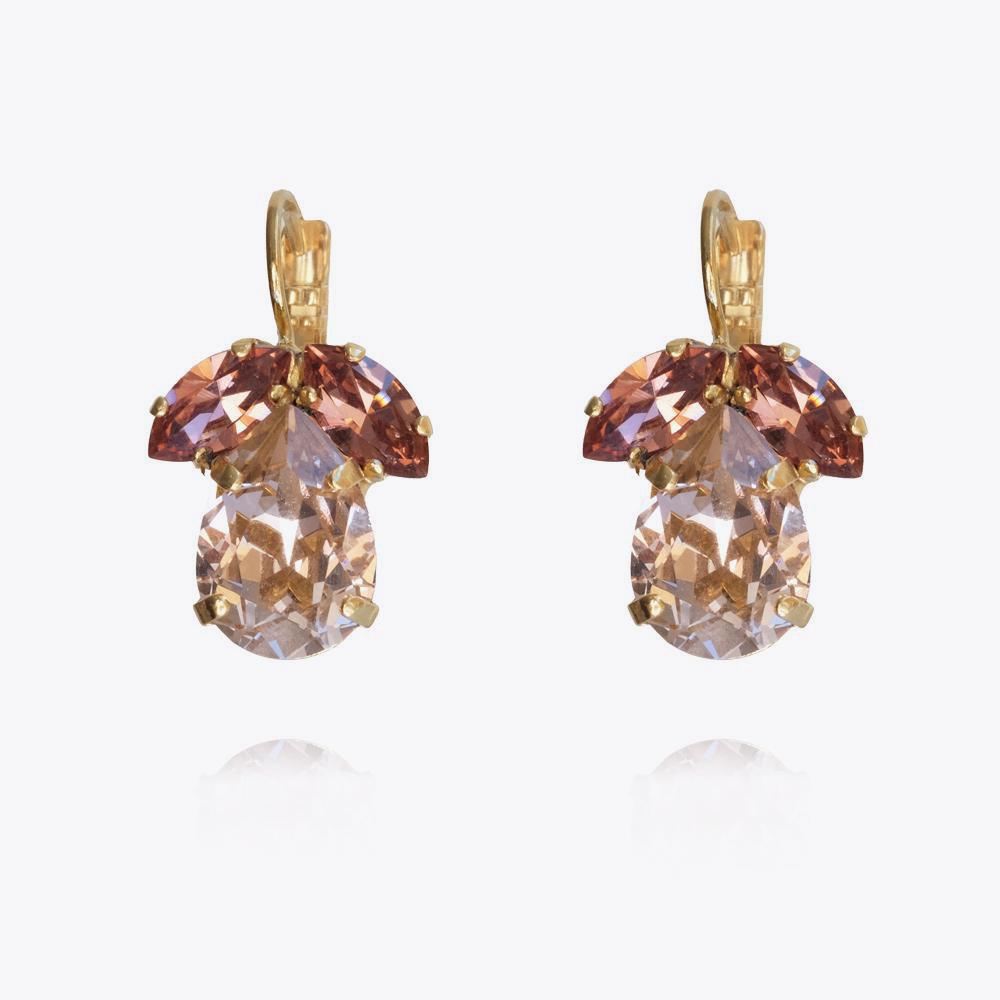 Vintage Rose Gold Timo Earrings for Women - Elegant Dangle Drop Earrings for Party, Wedding & Everyday Wear