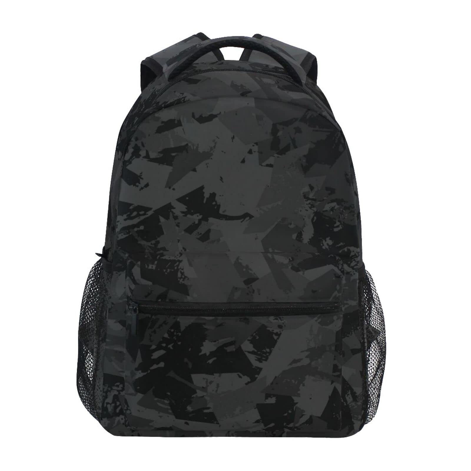 Dark Gray Camouflage Boys Backpack - Lightweight Classic School Backpack for Teens & Students | Durable Laptop Backpack for Middle School, High School & College | Perfect for Daily Use, Travel & Outdoor Activities