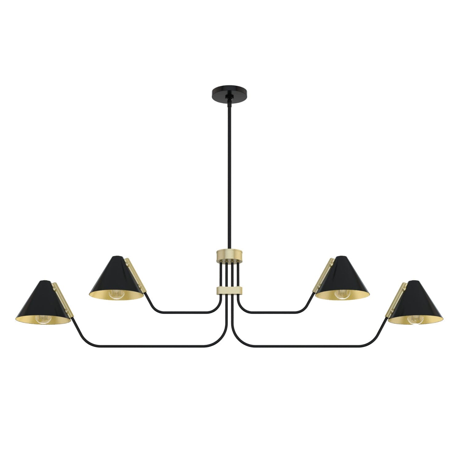 Grove Isle 4-Light Modern Chandelier - Elegant Ceiling Light Fixture for Dining Room, Bedroom, Living Room & Foyer Lighting Decor
