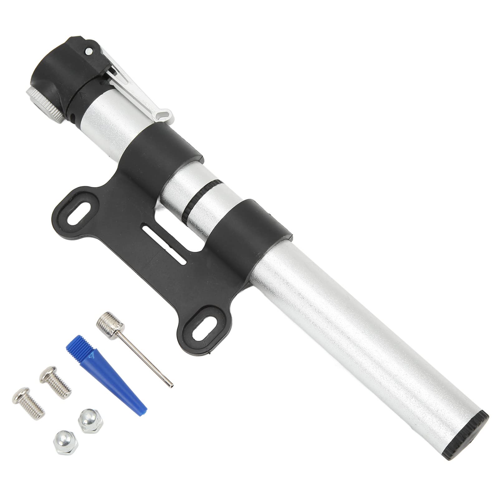 VGEBY Portable Aluminum Alloy Bike Pump - High Pressure Mini Bicycle Pump with Retractable Hose & Manual Switching Valve for Road/Mountain Bikes - Perfect for On-the-Go Cycling & Emergency Tire Inflation