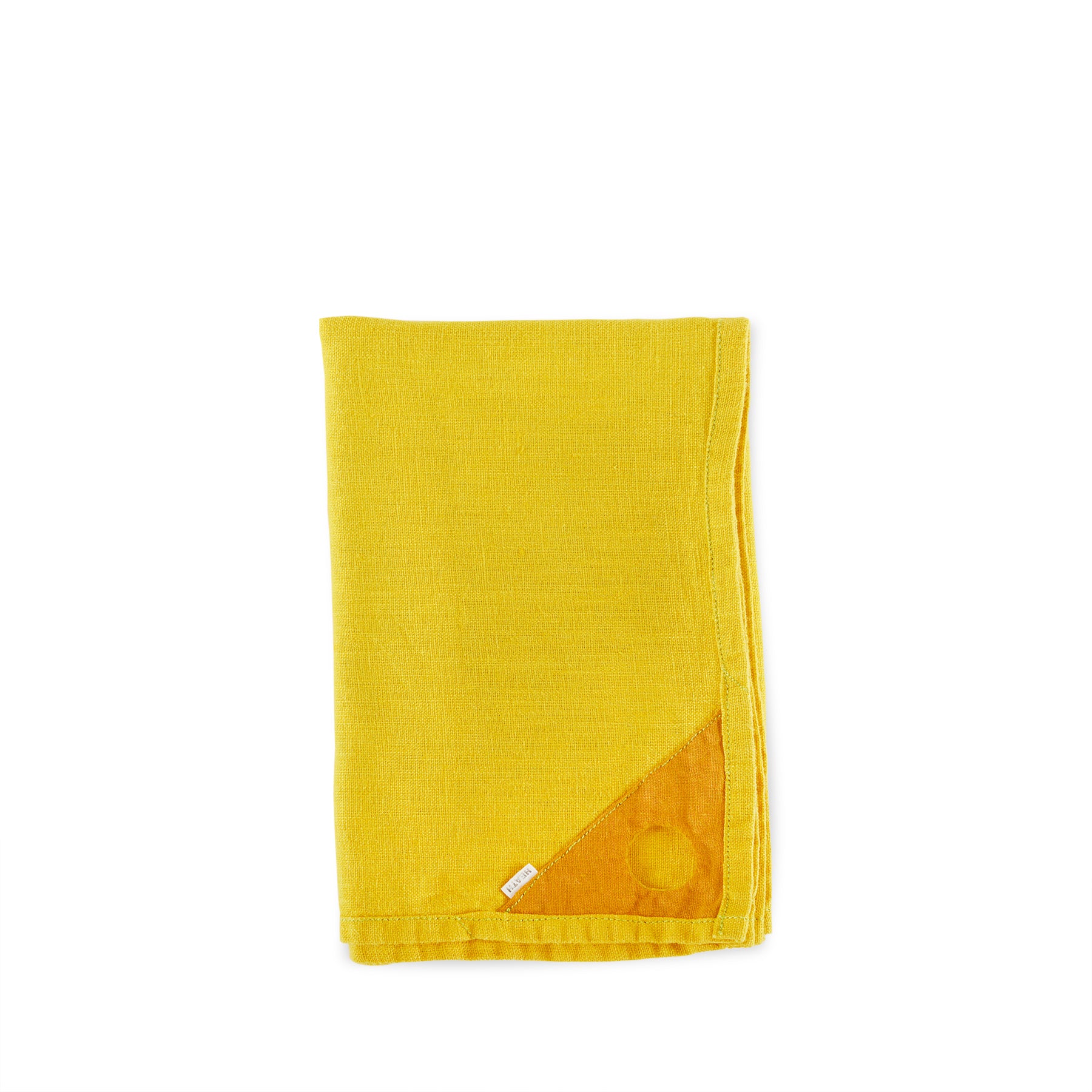 Organic Linen Loop Tea Towel - Lemon Yellow Kitchen Towel for Drying Dishes, Glassware & Hands | Eco-Friendly Dish Cloth for Home, Restaurant & Gift Use