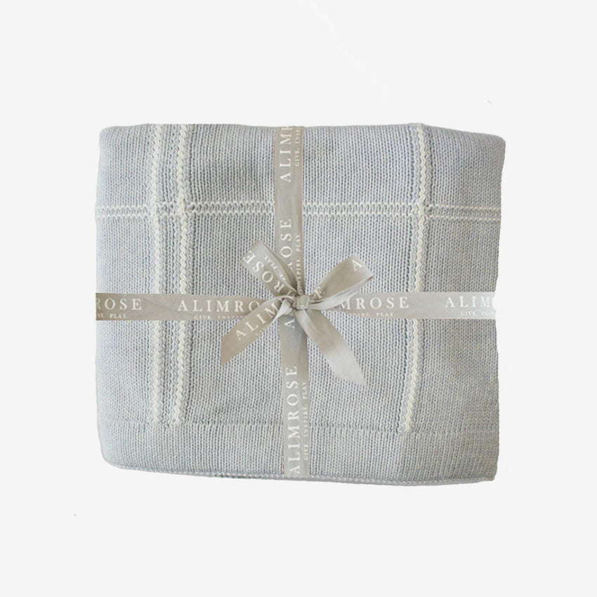 Alimrose Soft Grid Baby Blanket - Breathable & Cozy Knit Blanket for Newborns, Infants & Toddlers - Perfect for Swaddling, Stroller, Crib & Nursery Decor