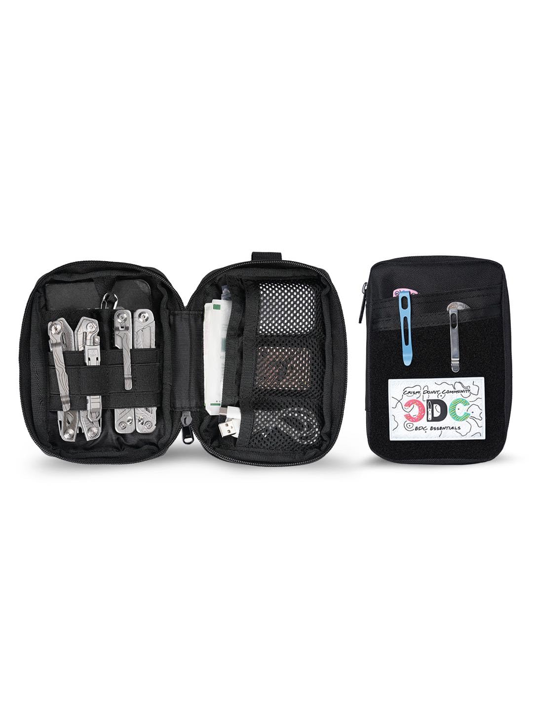 VIPERADE VE32 Small EDC Pouch Tactical Belt Bag for Men - MOLLE Compatible Tool Organizer with Patch Panel - Perfect for Camping, Bushcraft, Hiking & Travel Accessories