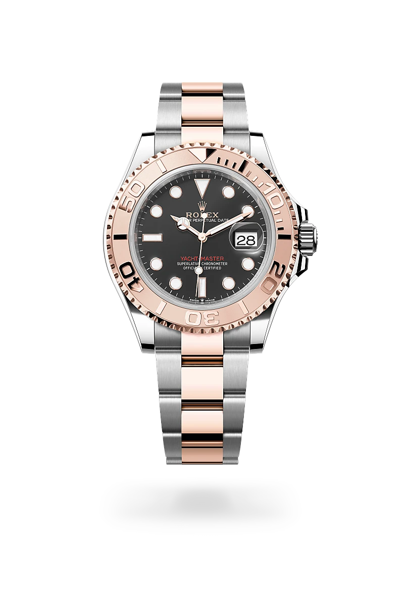 Rolex Yacht Master 40 Watch - 18K Everose Gold & Oystersteel Men's Luxury Timepiece Ref. M126621-0002 | Perfect for Sailing, Yachting & Formal Events | Richter & Phillips Jewelers