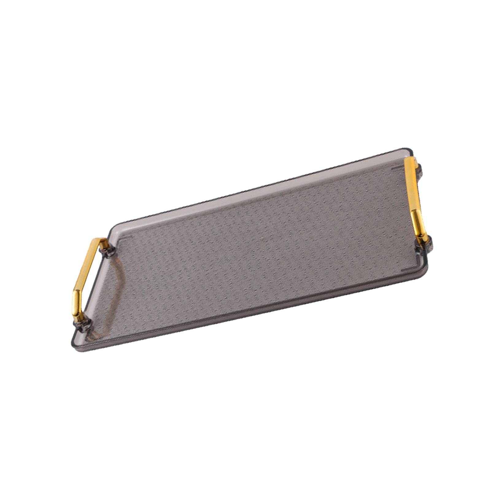 B Baosity Plastic Serving Tray - Large Rectangular Snack Tray for Biscuits, Desserts, Jewelry & Food Storage - Durable Household Tableware Plate (Grey) - Perfect for Parties, Kitchen Organization & Display