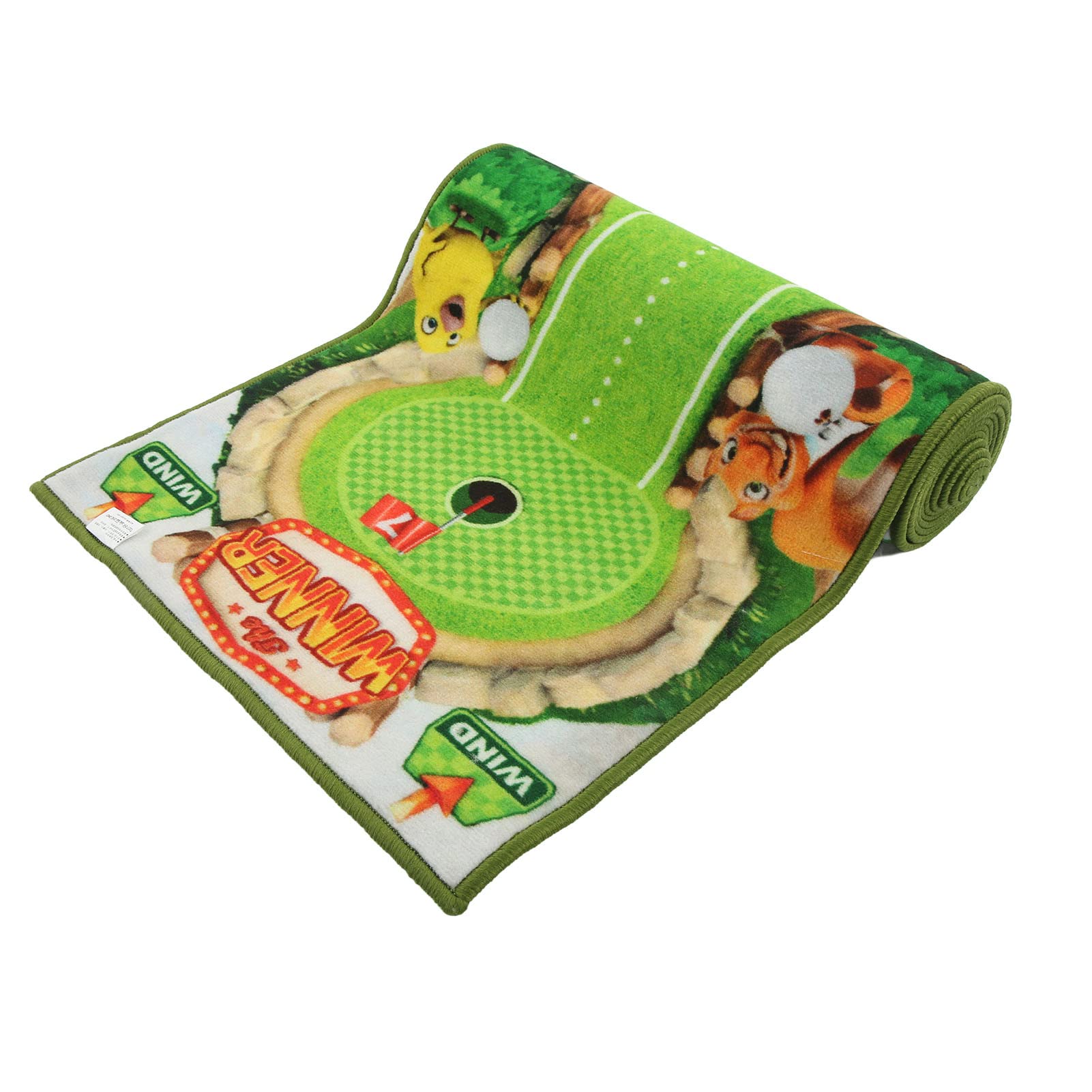 Keenso Golf Putting Mat - Portable Indoor/Outdoor Practice Mat with Scale, Nylon Polyester TPR Backing - Perfect for Home, Office, Balcony & Backyard Training