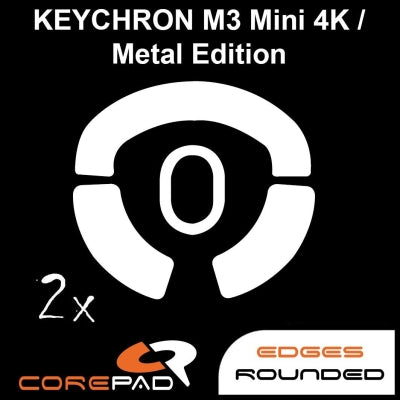 Keychron M3 Mini Wireless & M3 Mini 4K Wireless Gaming Mouse Feet - Corepad Skatez Metal Edition - Smooth Gliding for Esports & Office Use
