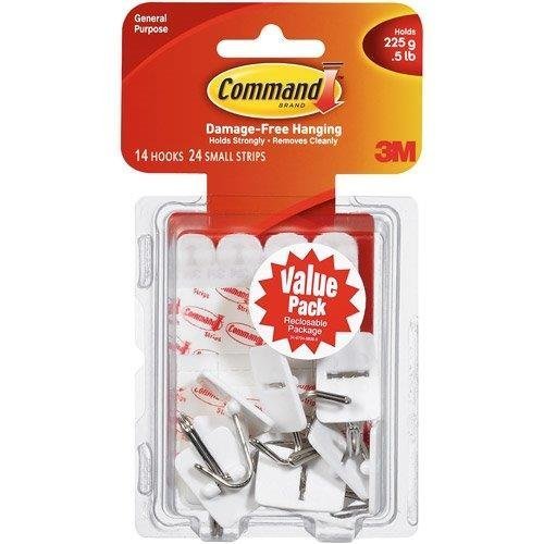 Command Wire Hooks - 14 Pack, Damage-Free Hanging Solution for Home & Office Organization - Perfect for Hanging Pictures, Keys, Towels, and Decor
