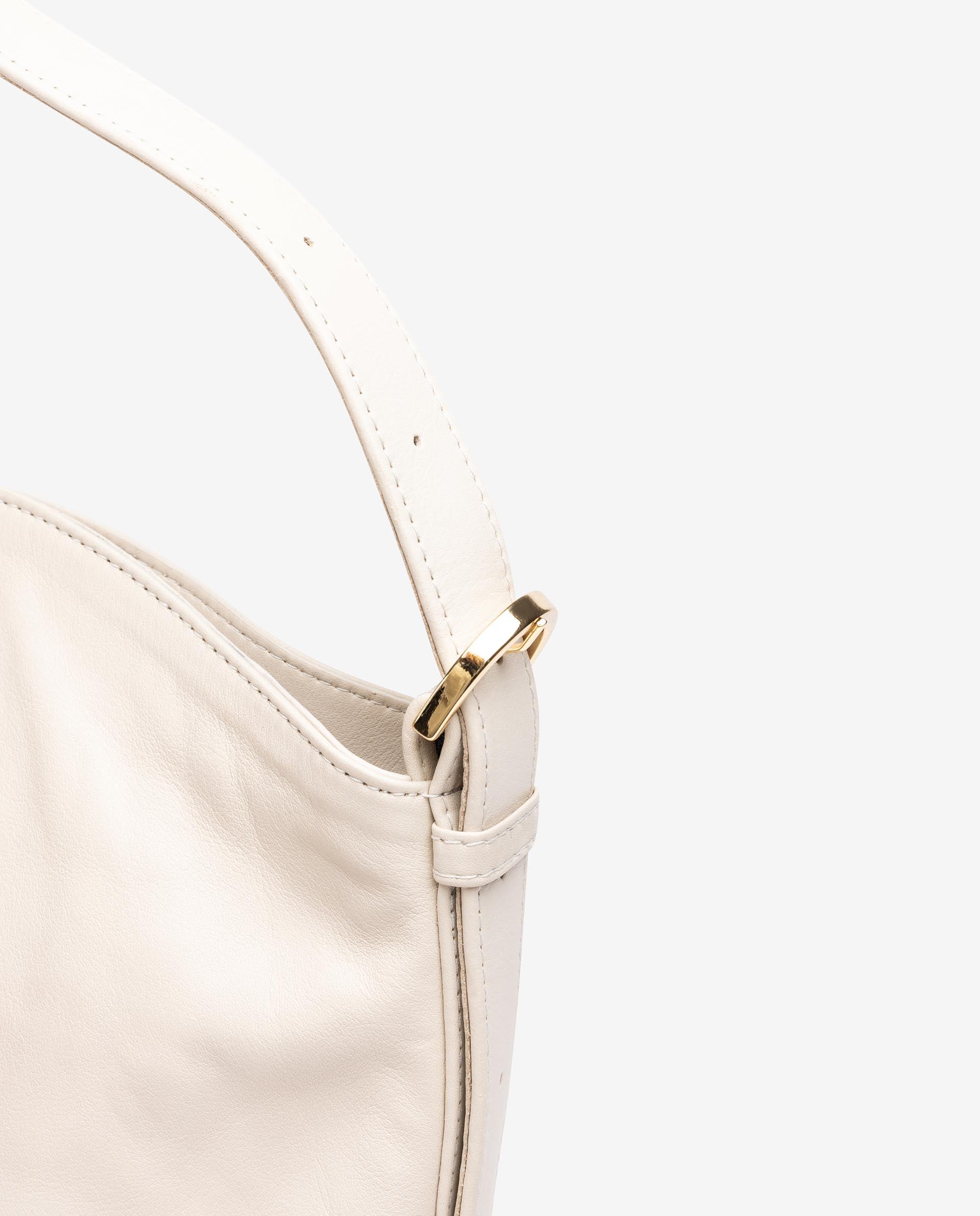 Unisa Ivory Leather Shoulder Bag for Women - Elegant Crossbody Purse with Adjustable Strap, Perfect for Work, Travel & Everyday Use