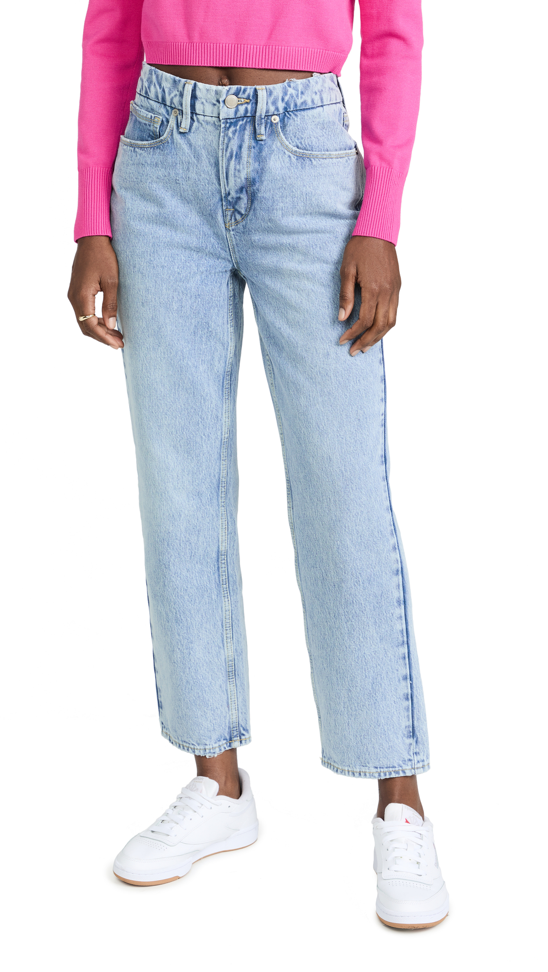 Good American Women's Good 90s Duster Jeans - High Waist Vintage Denim Pants for Casual Wear & Street Style Outfits