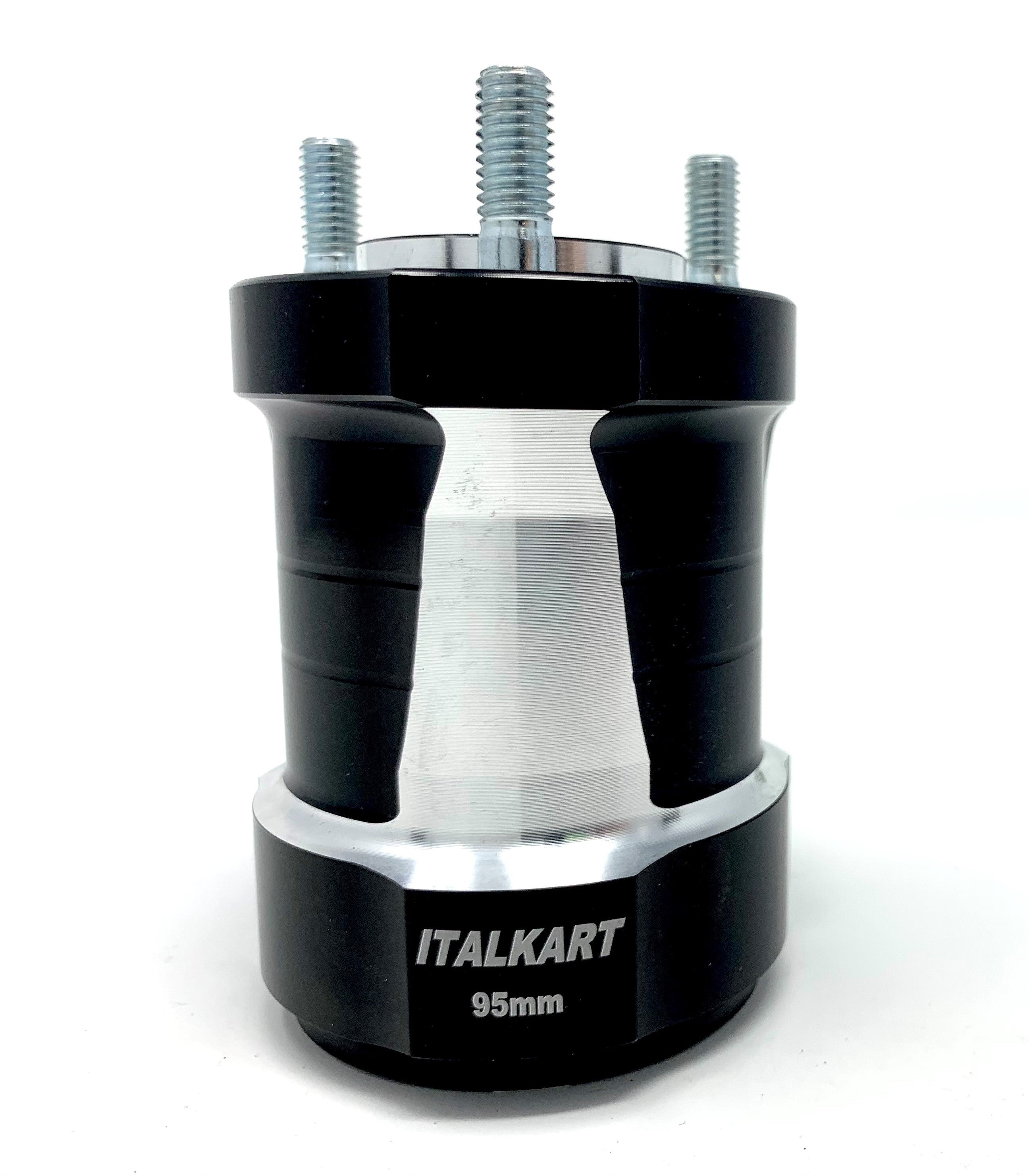 50 x 95mm Black Rear Hub for Italkart - Durable Replacement Part for Go-Karts, ATVs, and Mini Bikes - Perfect for Racing, Off-Roading, and DIY Repairs