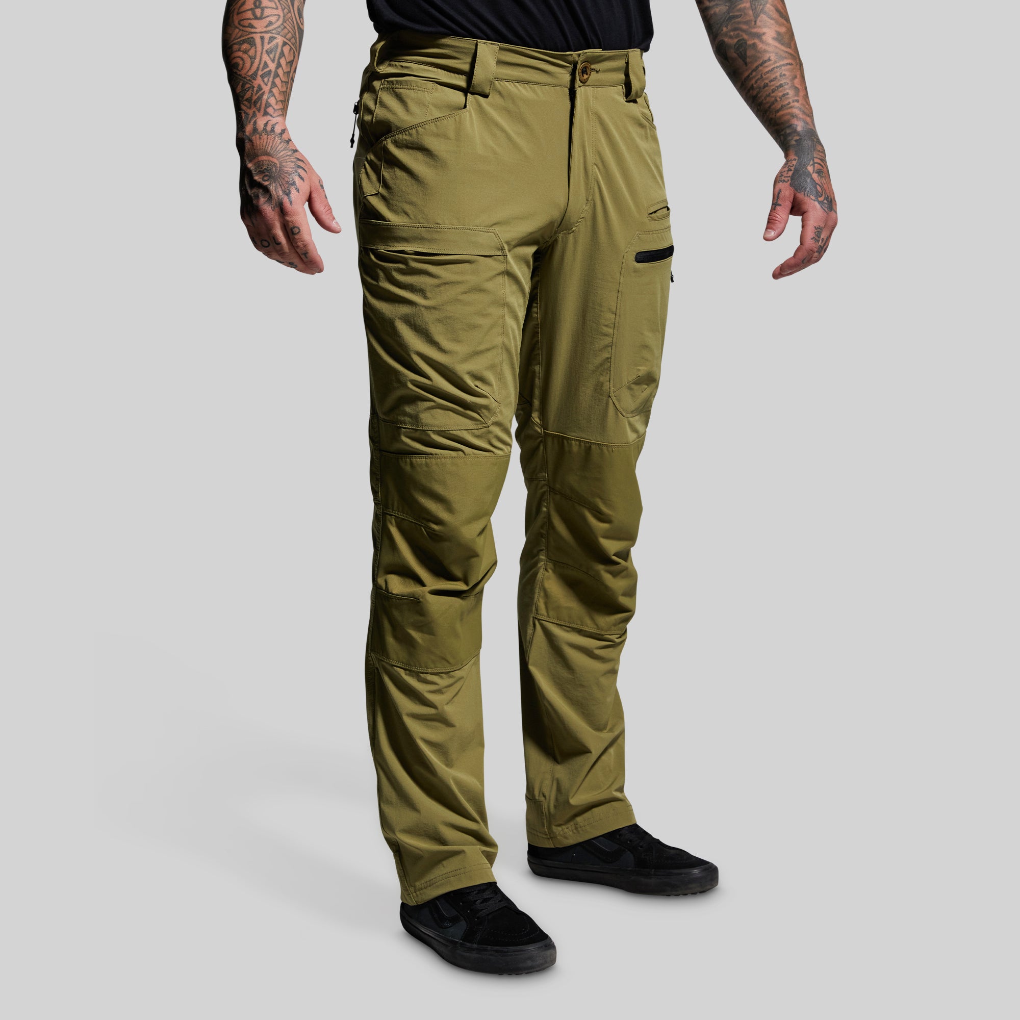 Men's Lightweight Frontier Pants - Deep Moss Color for Hiking, Camping & Outdoor Adventures