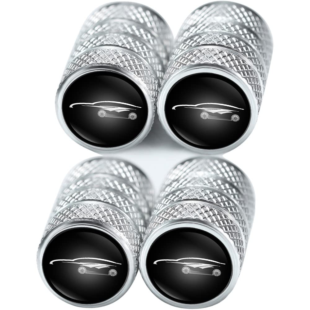 Premium Metal Tire Valve Stem Caps - 4 Pack, Durable Air Valve Caps for Car, Truck & Bike Wheels - Stylish Wheel Accessories for Decoration & Protection (Ideal for Off-Roading, Daily Commute & Custom Car Shows)