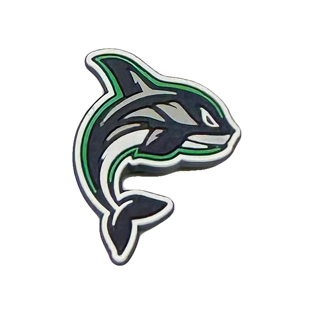 Seattle Seawolves Rugby Team Croc Jibbitz Charm Shoe Decor - Perfect for Fans, Game Day & Casual Wear