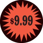 LR1099 - 500 Pack 1.5 Inch Round Permanent Adhesive Price Stickers for Retail, Sale Labels - Perfect for Pricing, Inventory & Garage Sale Organization