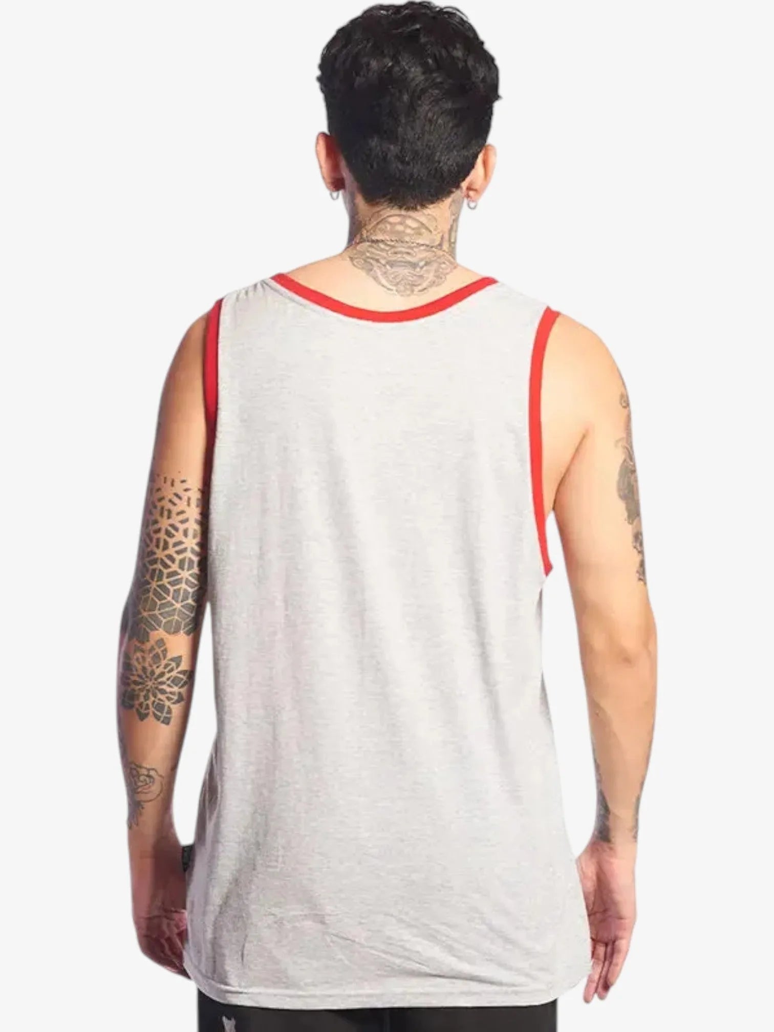 Zoo York Graphic Muscle Tee - Red & Grey Print for Men | Trendy Streetwear & Casual Outfit Essential
