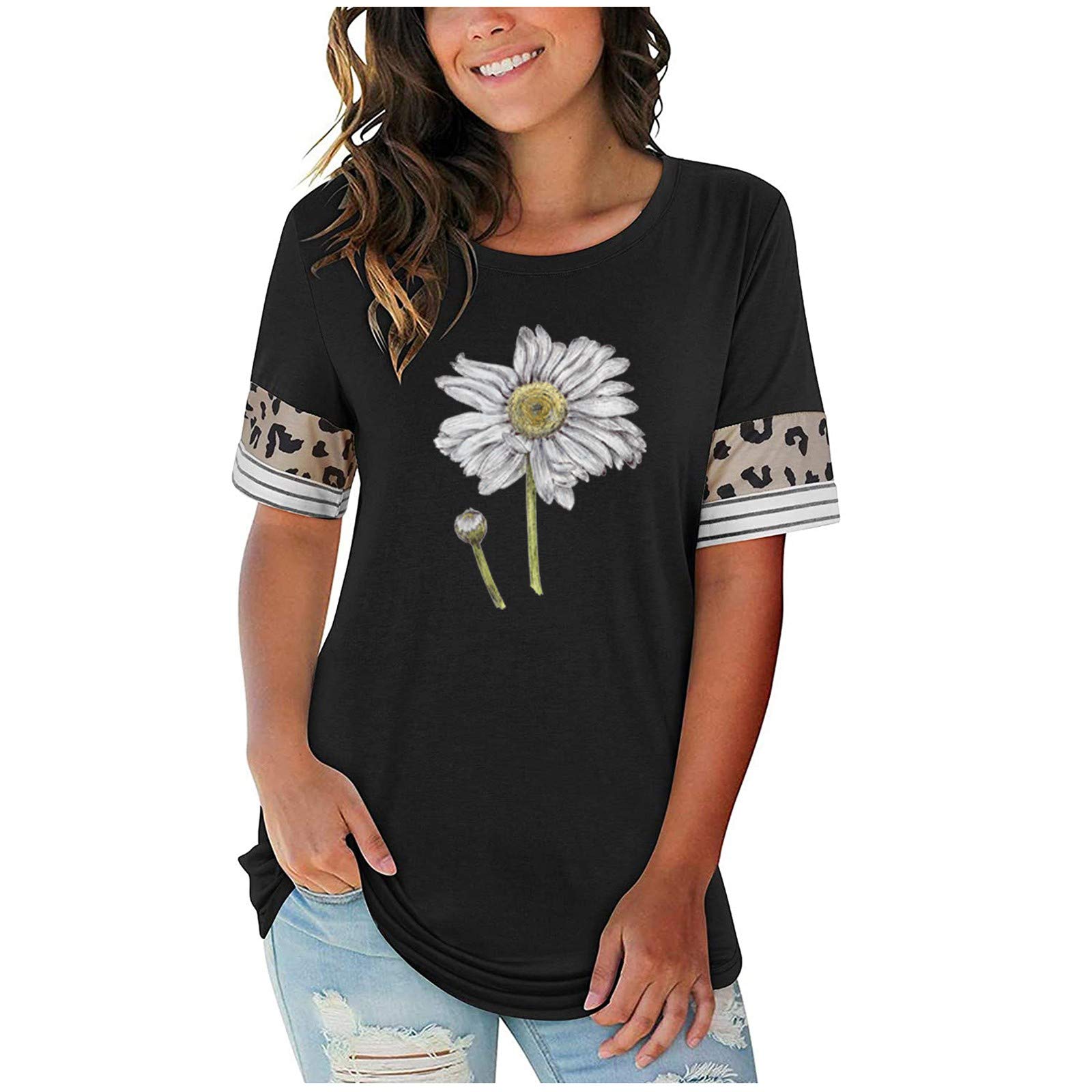Stylish White Long Sleeve Blouse for Women & Girls - Floral Print Crop Top T-Shirt | Perfect for Casual Wear, Office Outfits & Spring Fashion