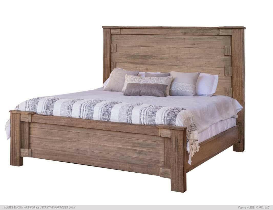 Berlin Queen Bed Frame IFD2052/51 - Modern Platform Bed with Wooden Slats & Underbed Storage Space - Perfect for Small Bedrooms, Guest Rooms & Apartments