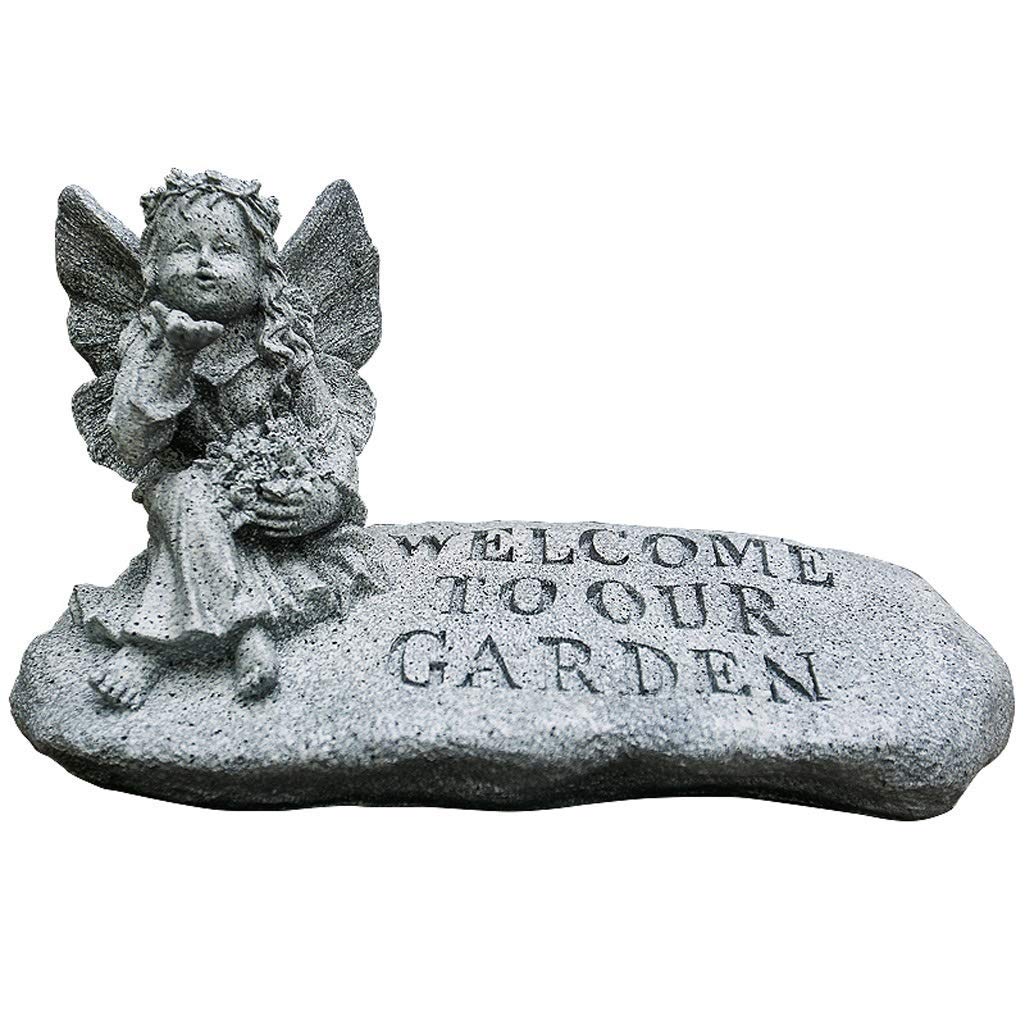 Outdoor Garden Statue - Creative Angel Sculpture for Nursery, Park & Landscape Decor | Weather-Resistant Bionic Stone Ornament | Perfect for Patio, Yard & Garden Decorations