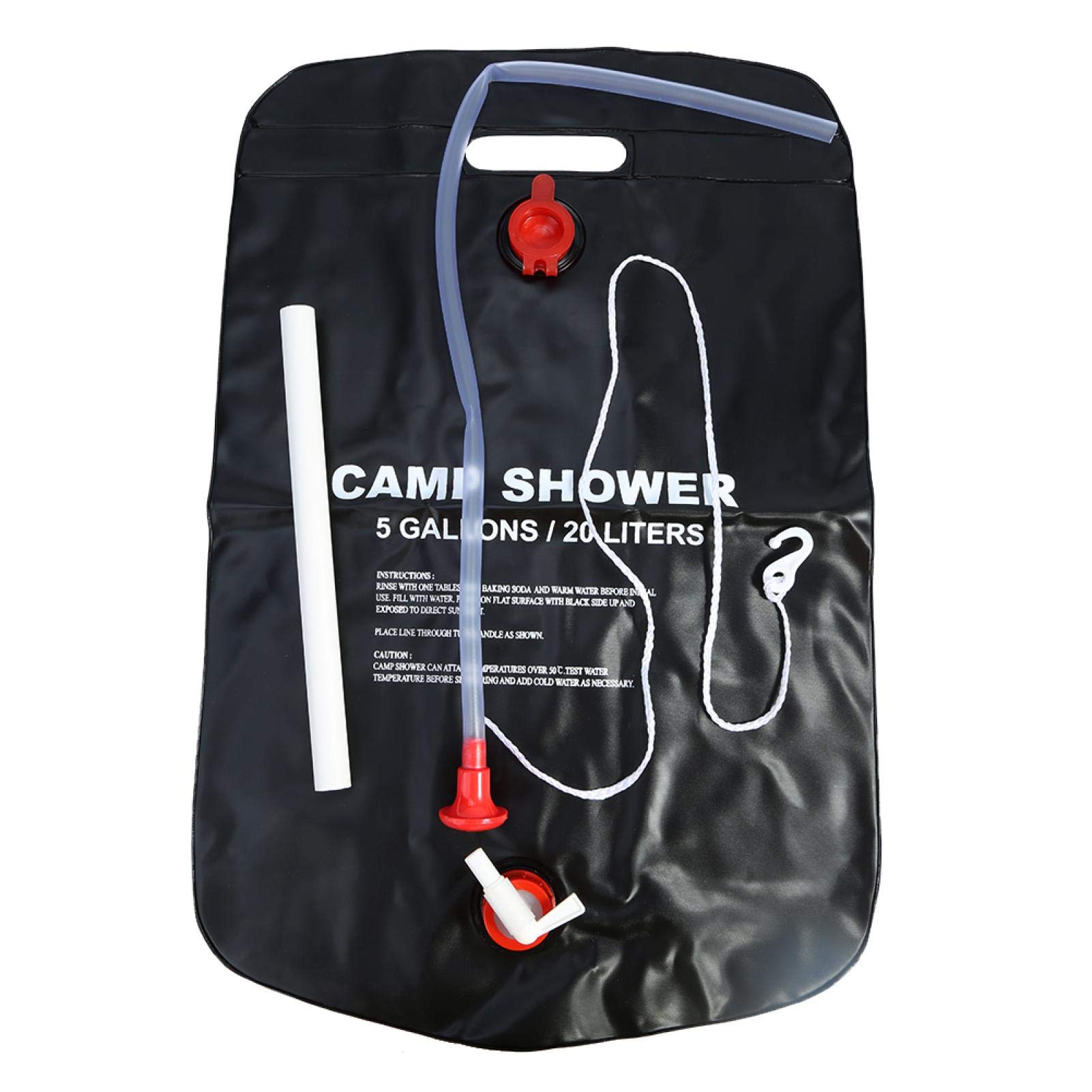 Kuuleyn 5 Gallon/20L Solar Camping Shower Bag - Portable Outdoor Solar Heated Shower for Camping, Hiking, Travel & Emergency Use - Perfect for Off-Grid Adventures, Beach Trips & RV Living