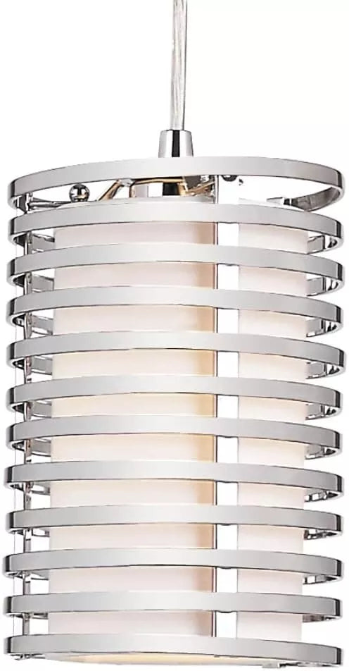Trans Globe Lighting PND 870 Avenue Collection Single Light Mini Pendant - Polished Chrome Finish for Kitchen Island, Dining Room or Entryway Lighting