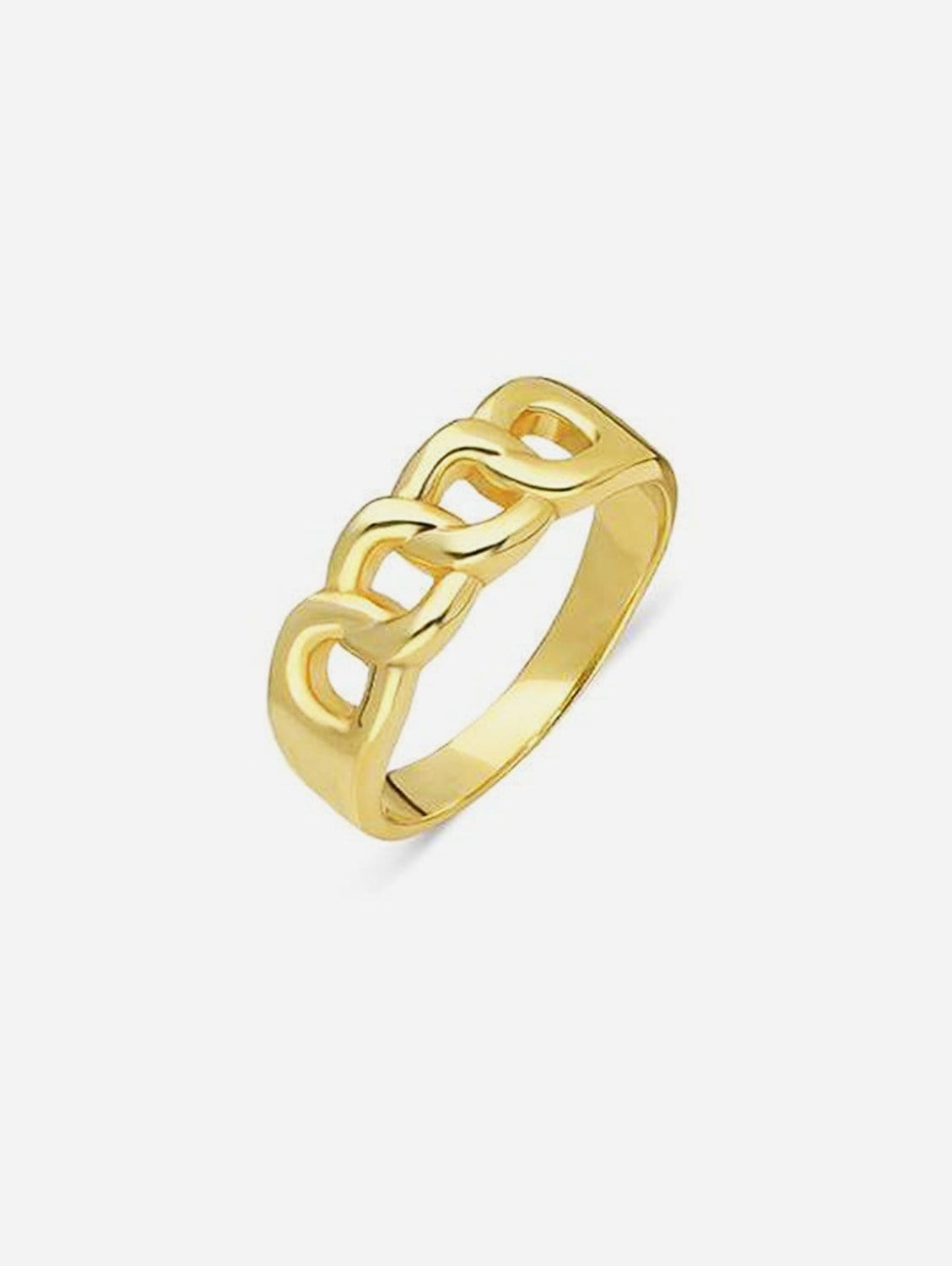 Nina Recycled 925 Sterling Silver Ring - 18K Gold Plated Women's Jewelry for Everyday Wear & Special Occasions